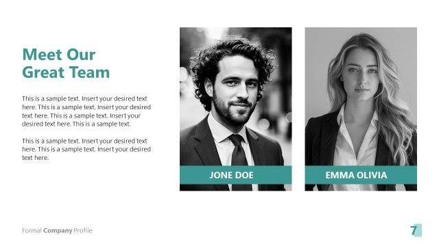 Meet Our Great Team Presentation Slide