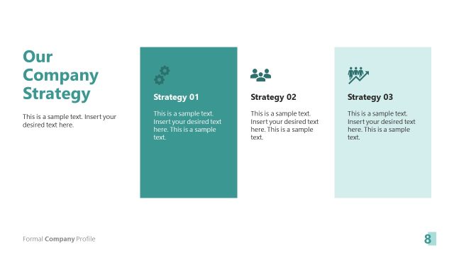 Our Company Strategy  Slide – Formal Company Profile PPT Design