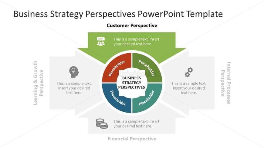 4 Business Strategy Perspectives Template for PowerPoint