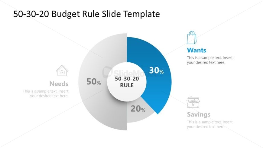 50-30-20 Budget Rule PowerPoint Slide
