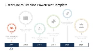 6-Year Circles Template for Presentation 