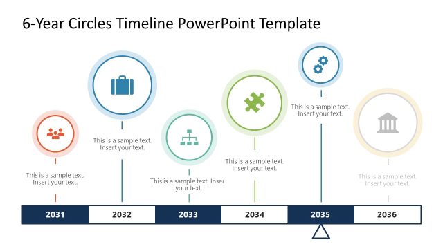 Customizable 6-Year Circles Slide Template