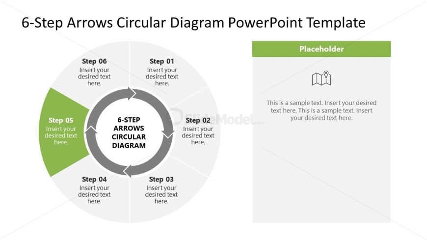 Arrows Circular Diagram Template Focus Slide