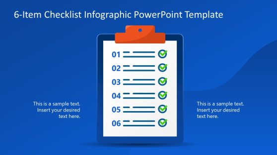 6-Item Checklist Infographic PPT Template