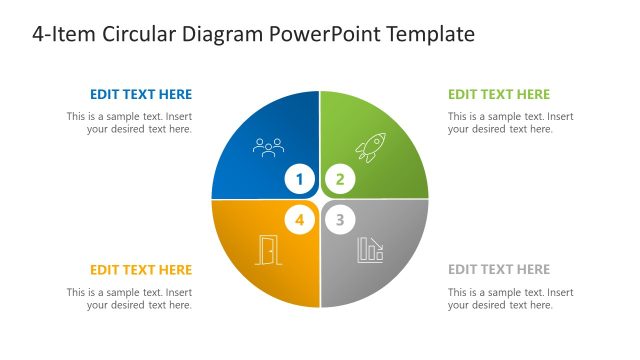 4-Item Circular Diagram PowerPoint Template