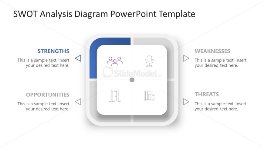 SWOT Analysis Diagram - Strengths Slide