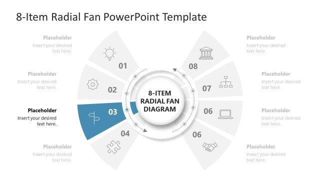 8-Item Radial Fan Template Slide for Step 3