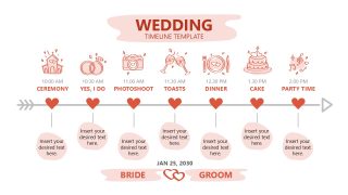 Wedding Timeline PowerPoint Slide 