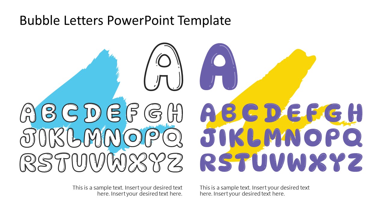 Bubble Letters Presentation Template