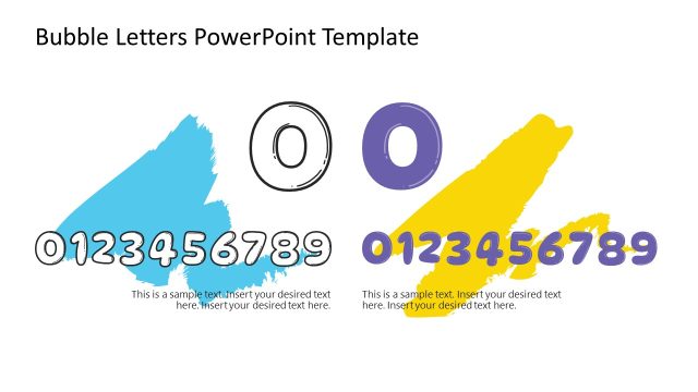Bubble Letters PPT Slide Template