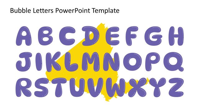 Bubble Letters Template for Presentation