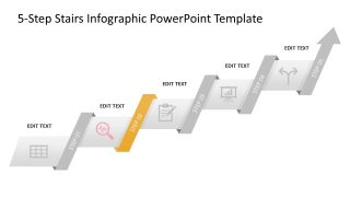 5-Step Stairs Infographic Template Slide 