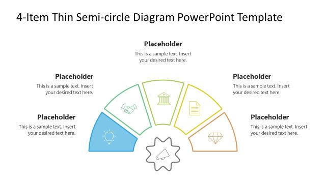 Step 1 Slide – 4 Items thin Semi circle Template