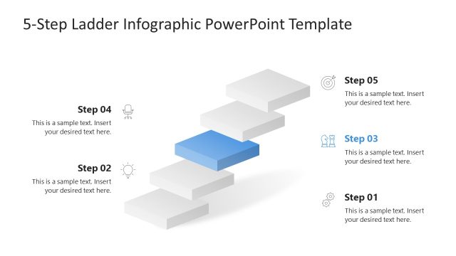 Stage 3 PPT Slide – 5-Step Ladder Infographic Template