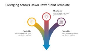 3 Merging Arrows Down Presentation Template