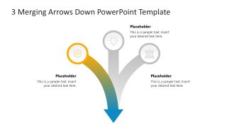 Customizable 3 Merging Arrows Down Template