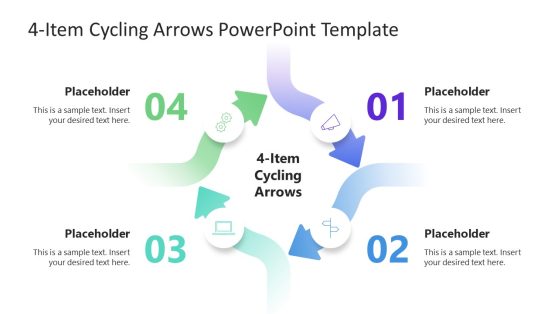 Customizable 4-Item Cycling Arrows Template 