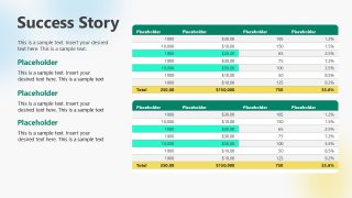 Service Brief PPT Template with Table 