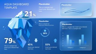 Aqua Dashboard PowerPoint Slide 