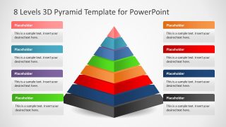 Editable 8 Levels 3D Pyramid Slide Template