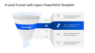 4-Level Funnel with Layers Template for PowerPoint 