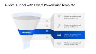 4-Level Funnel with Layers Template for Presentation 