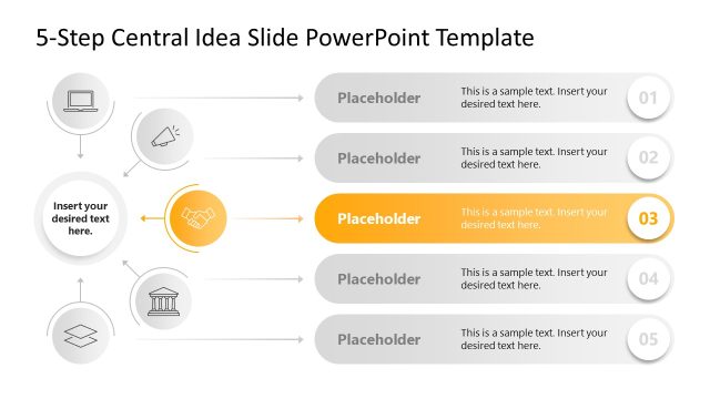 5-Step Central Idea Template for PowerPoint