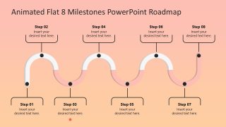 Animated 8 Milestones Slide Diagram PPT Layout 