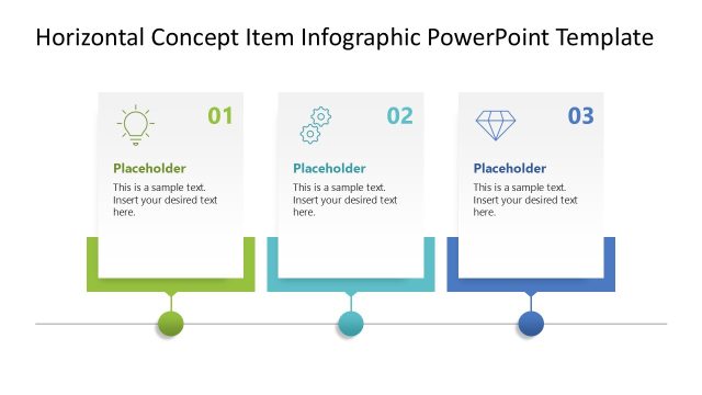 Horizontal Concept Item Infographic PowerPoint Template