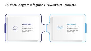 Customizable 2-Option Diagram Infographic PPT Template