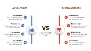 Advantages vs Disadvantages Presentation Slide Template