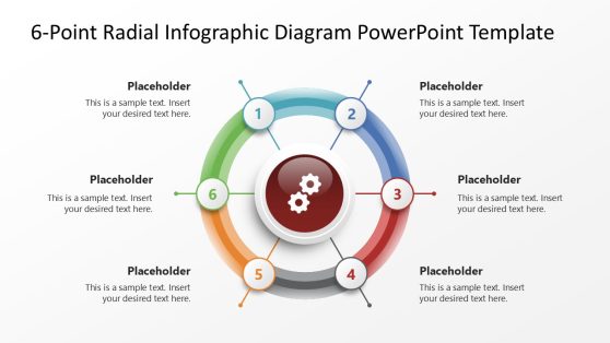6-Point Radial Infographic PowerPoint Template