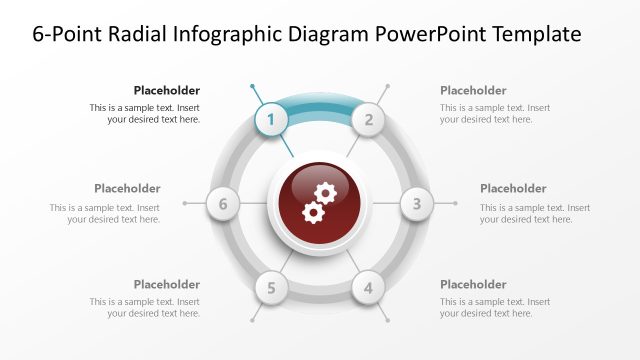 6-Point Radial Infographic PowerPoint Slide