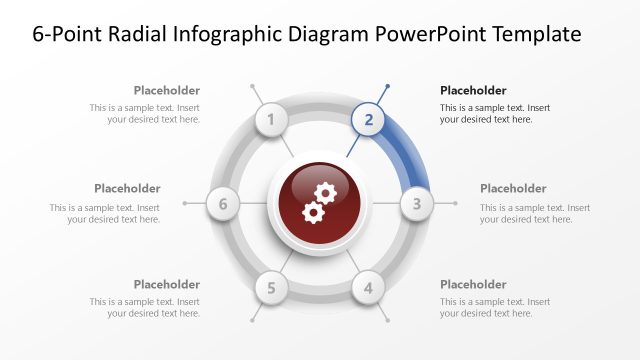 6-Point Radial Infographic Presentation Diagram