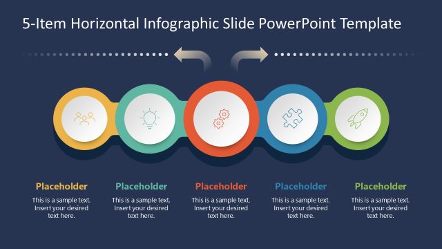5-Item Two-Side Horizontal Infographic Slide PowerPoint Template