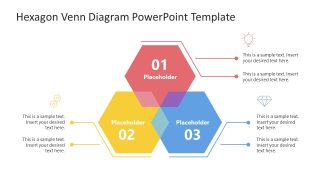 Hexagon Venn Diagram PowerPoint Slide 