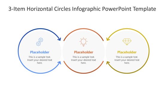3-Item Horizontal Circles Diagram Template