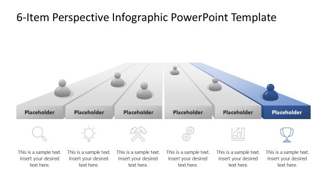 6-Item Perspective Infographic Template Slide