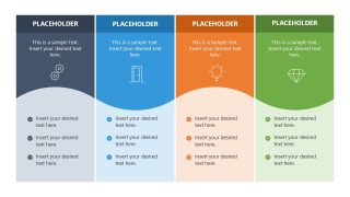 4-Item Infographic Wavy Concept PPT Slide
