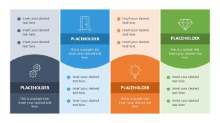 4-Item Infographic Wavy Concept PPT Template