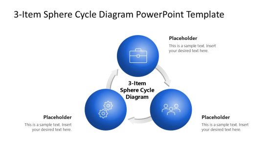 3-Item Sphere Cycle PowerPoint Template