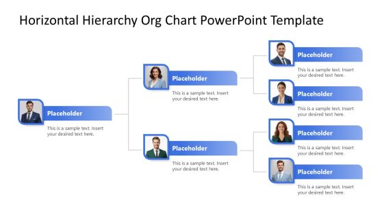 Horizontal Hierarchy Slide PPT Template
