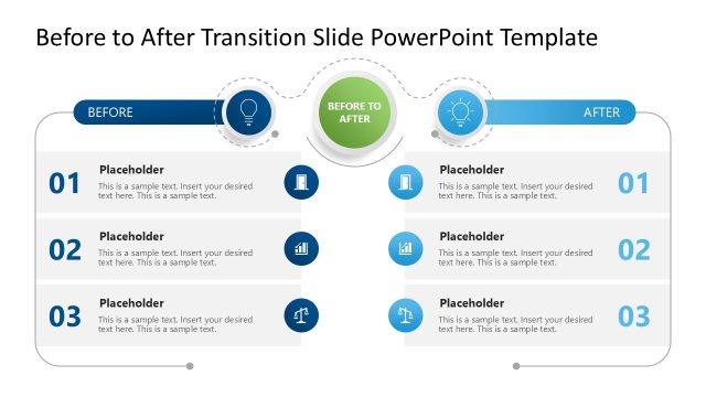 Before to After Transition Slide Template Layout