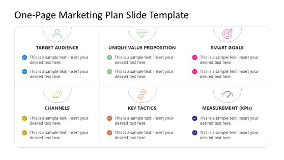 One-Page Marketing Plan Slide Infographic Template