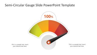 Semi-Circular Gauge Diagram PPT Slide 