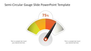75% Performance Presentation - Semi-Circular Gauge PPT Slide 