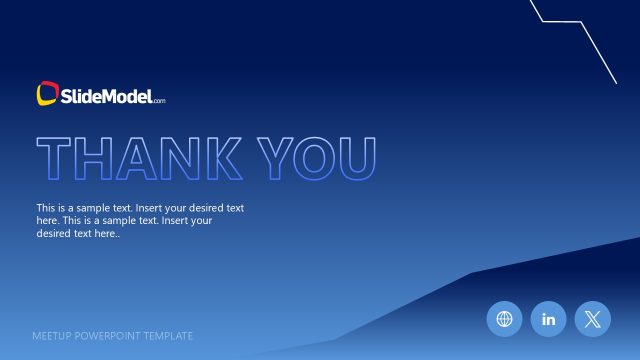 Thank You Slide – Business Meetup PowerPoint Template