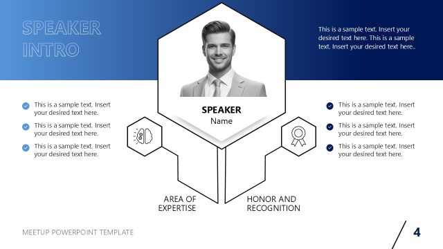Speaker Introduction Presentation Slide – Business Meetup Template