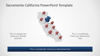 Editable Sacramento California PPT Map Template 