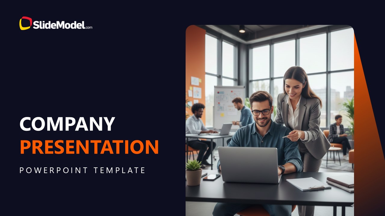 Editable Dark Company Presentation PPT Template